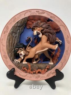Disney Le Roi Lion Assiettes de Collection 3D Édition Limitée Ensemble de 4 NIB