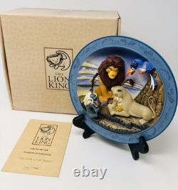 Disney Le Roi Lion Assiettes de Collection 3D Édition Limitée Ensemble de 4 NIB