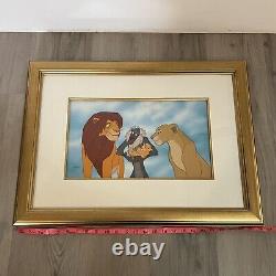 Disney Le Roi Lion Cel Family Pride RARE Édition Limitée Art d'Animation 1994