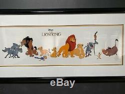 Disney Le Roi Lion De Original Cast De Caractères Ltd Édition Cel Encadrée Coa 1994