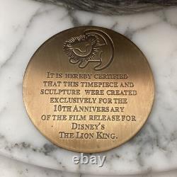 Disney Le Roi Lion Édition Limitée 1000 Figurines Simba Rocher de la Fierté Montre 10ème Anniversaire