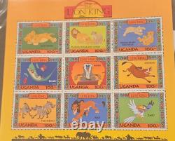 Disney Le Roi Lion Feuille complète de timbres Ouganda Société internationale des collectionneurs