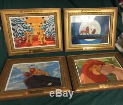 Disney Le Roi Lion Framed Lithographies Rappelez-vous Qui Vous Êtes Gravé Ensemble De 4