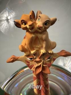 Disney Le Roi Lion J'AI HÂTE D'ÊTRE ROI Boule à neige 2 niveaux. Rare