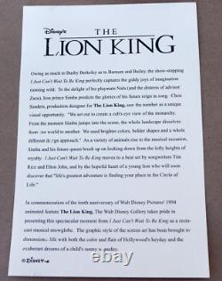 Disney Le Roi Lion Je ne peux pas attendre d'être roi 10e anniversaire boule à neige endommagée