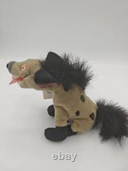 Disney Le Roi Lion – Lot rare de 3 peluches mascottes hyènes Shenzi, Banzaï et Ed