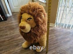 Disney Le Roi Lion Mufasa Plush Vtg Jumbo (rare) 30 Inches Tall