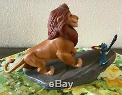 Disney Le Roi Lion Mufasa & Zazu Sur Figurine En Céramique Rock Pride Euc