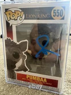 Disney Le Roi Lion Pumba Funko POP Signé Par Seth Rogen Avec Étui Acrylique