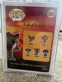 Disney Le Roi Lion Pumba Funko POP Signé Par Seth Rogen Avec Étui Acrylique Disney Le Roi Lion Pumba Funko POP Signé Par Seth Rogen Avec Étui Acrylique