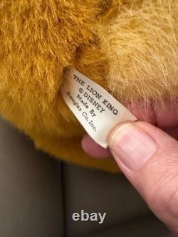Disney Le Roi Lion Simba Vintage Jumbo Peluche Animal Douglas Co. 60 Près de parfait