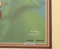 Disney Le Roi Lion – Timon et Pumbaa – Celluloïd original de production d’animation encadré avec certificat d’authenticité
