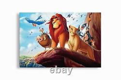Disney Le Roi Lion Toile encadrée Impression d'art mural Décoration de chambre d'enfant en famille
