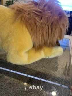 Disney Le Roi Lion VTG Jumbo Avec Étiquettes Simba Adulte Peluche Stuffed Mattel Crinière Épanouie