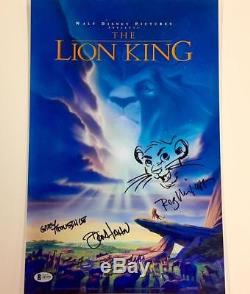 Disney Lion King Cast Signé & Croquis 11x17 Affiche De Film Photo 1 Beckett Bas Coa
