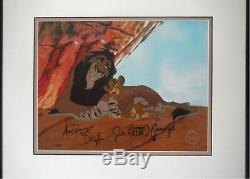 Disney Lion King Cel Scheming Scar Simba Main Signé Par Andreas Deja Sericel