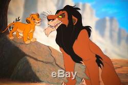 Disney Lion Roi Animation Cel Diable Oncle Cicatrice Simba Édition Rare Cellule D'art