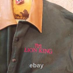 Disney Mickey Inc. Vintage Le Lion King Veste En Cuir Armes D'occasion Look At Photo