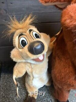 Disney Roi Lion Timon Et Pumbaa Lifesize En Peluche Douglas Cuddle Toy Rare Tn-o