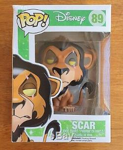 Disney Scar Roi Lion Funko Pop 89 Voûté Rare