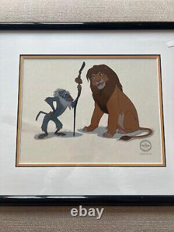 Disney Sericel Le Roi Lion Certificat d'Authenticité Rare Tableau