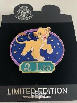 Disney Shopping Roi Lion Simba Lion Horoscope Épingle Jumbo Le 300 Htf Rare Magasin