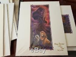 Disney, Signé Par Darren Wilson, Print Deluxe, Le Roi Lion, Simba, Nouveau Avec Coa