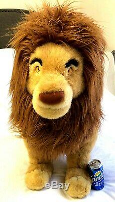 Disney Store 32 Jumbo Simba Grand The Stuffed Roi Lion Mufasa Peluche Rare