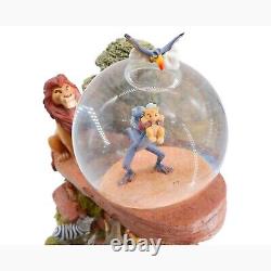 Disney Store JAPON 25e Anniversaire Limité RARE Boîte à Musique Boule à Neige Le Roi Lion UTILISÉ FS JP