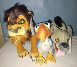 Disney Store Japon Ensemble de Peluches Le Roi Lion Grand 10 SCAR, ED et ZAZU Méchants