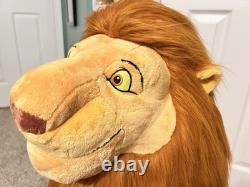 Disney Store Timbre Jumbo Mufasa Rare Peluche Le Roi Lion