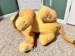 Disney Store Timbre Jumbo Mufasa Rare Peluche Le Roi Lion