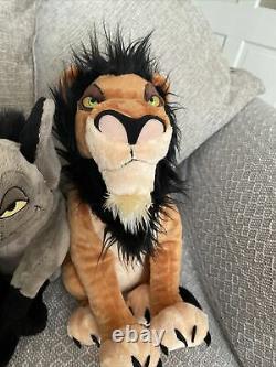 Disney Store Très Rare Le Roi Lion Hyenas 15ed Banzi Shenzi&18scar Plushes