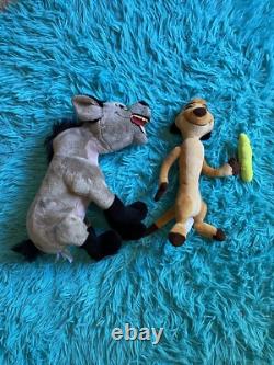 Disney Store exclusif Le Roi Lion Hyène Banzai 15 cm et Timon peluche estampillée rare