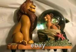 Disney The Lion King Mufasa Et Simba Snow Globe. Rare