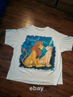 Disney The Lion King T Shirt Vintage Single Stitch Simba Nala Film Promo Sz XL
