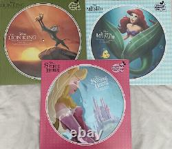 Disney Vinyl Picture Disc Petite Sirène, Roi Lion, Dormir Beauté Rare