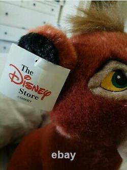Disney Vtg Retro Lion King Sitting Kovu Ultra Rare Plush Toyl New Avec Des Étiquettes