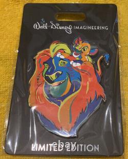 Disney WDI MOG Color Splash Mufasa Simba Le Roi Lion LE 250 Épinglette