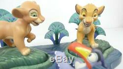 Disney Wdcc 1228059 Roi Lion Simba, Nala Et Zazu Set Avec Base Withcoa