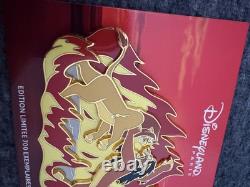 Disneyland Paris Épingle du Roi Lion Simba Scar Édition Limitée LE700 Neuve