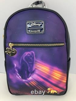 EXCLUSIF Loungefly Disney Le Roi Lion Mufasa Souviens-toi de qui tu es Sac à dos NEUF avec étiquette