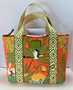 EXCLUSIF Loungefly Disney Le Roi Lion Simba Rafiki Sac fourre-tout bandoulière animaux NWT