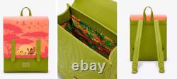 EXCLUSIF Loungefly Disney Le Roi Lion Simba Timon Pumbaa Sac à dos à rabat embossé NWT