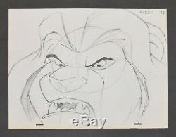Encadré Walt Disney Animation Art Dessin De Production Mufasa Du Roi Lion