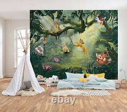 Enfants Chambre Photo Fond D'écran Disney Mural 137x110inch Vert Lion King Décor