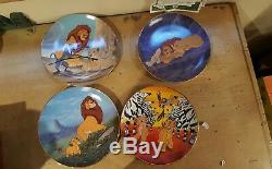 Ensemble De 12 Assiettes De Collectionneur Du Roi Lion Complete Disney Bradford Exchange Avec Coa