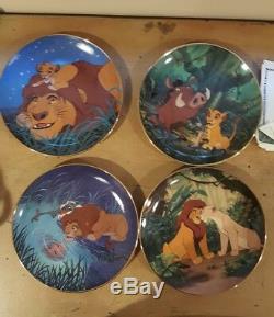 Ensemble De 12 Assiettes De Collectionneur Du Roi Lion Complete Disney Bradford Exchange Avec Coa