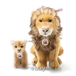 Ensemble STEIFF Roi Lion Mufasa Simba Disney Édition Limitée EAN 356179 Mohair 17cm Neuf