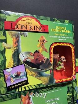 Ensemble complet de bébés amis de la jungle du Roi Lion vintage RARE en parfait état HTF